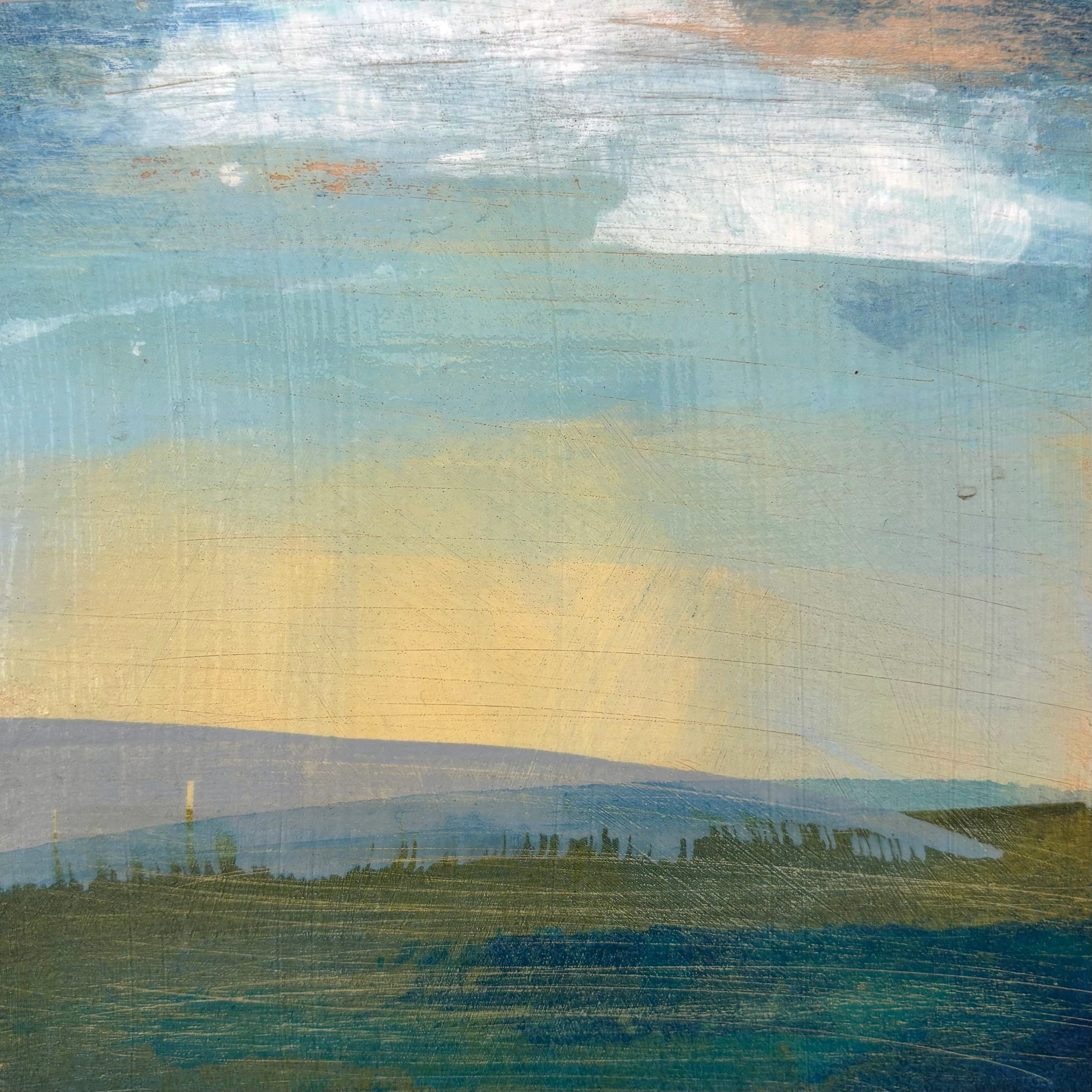 After the Storm. Acrylic on wood panel, 6 × 6 in.