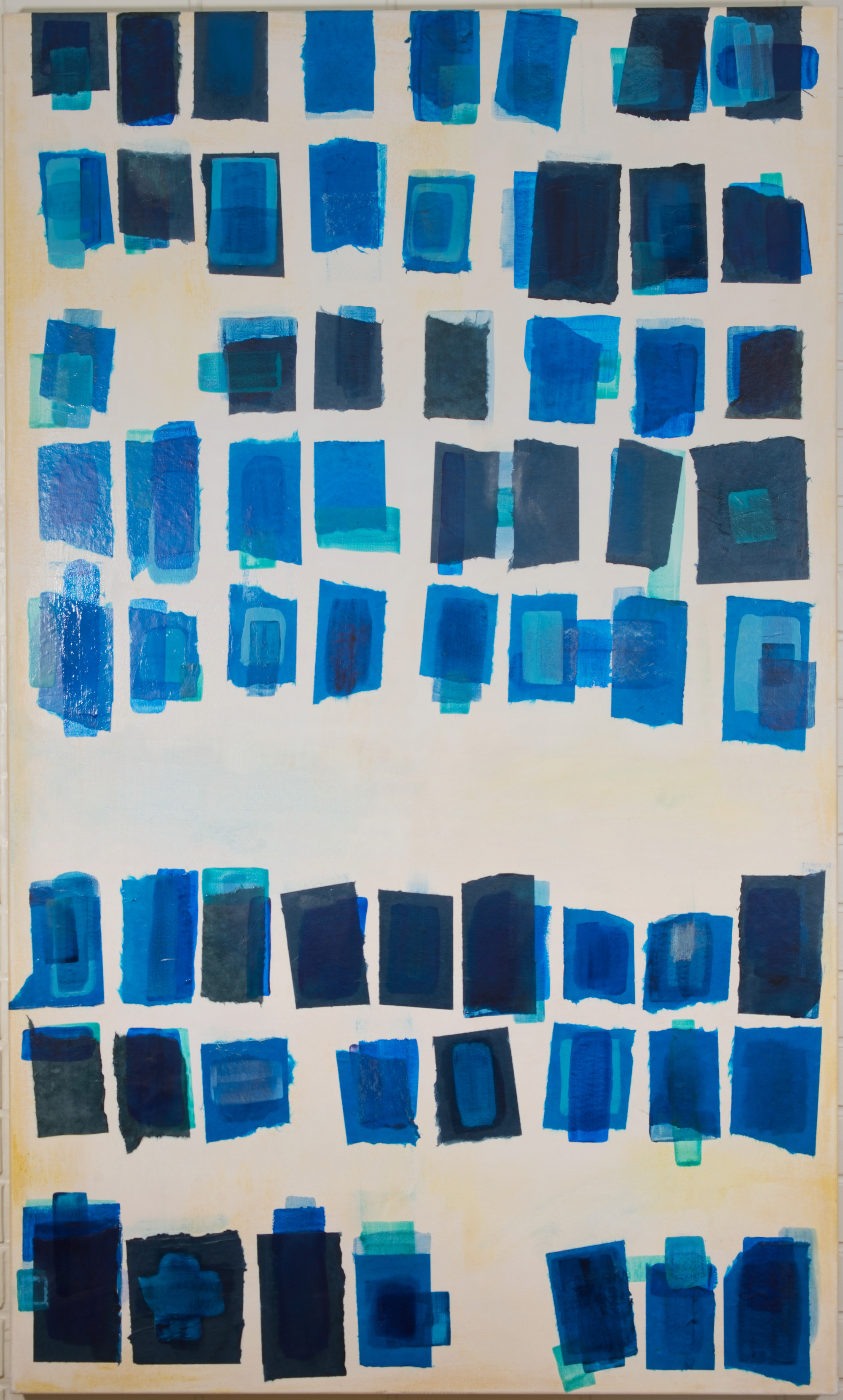 Big Blue. Mixed media, 36 × 60 in.