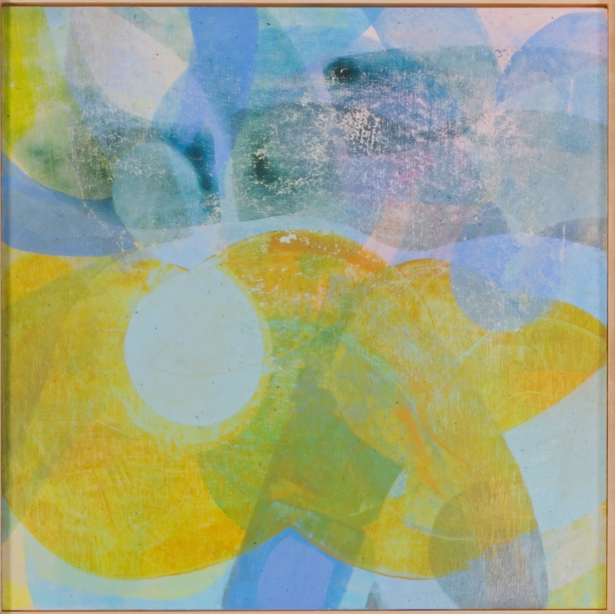 When the Light Settles. Acrylic on wood panel, 12 × 12 in.